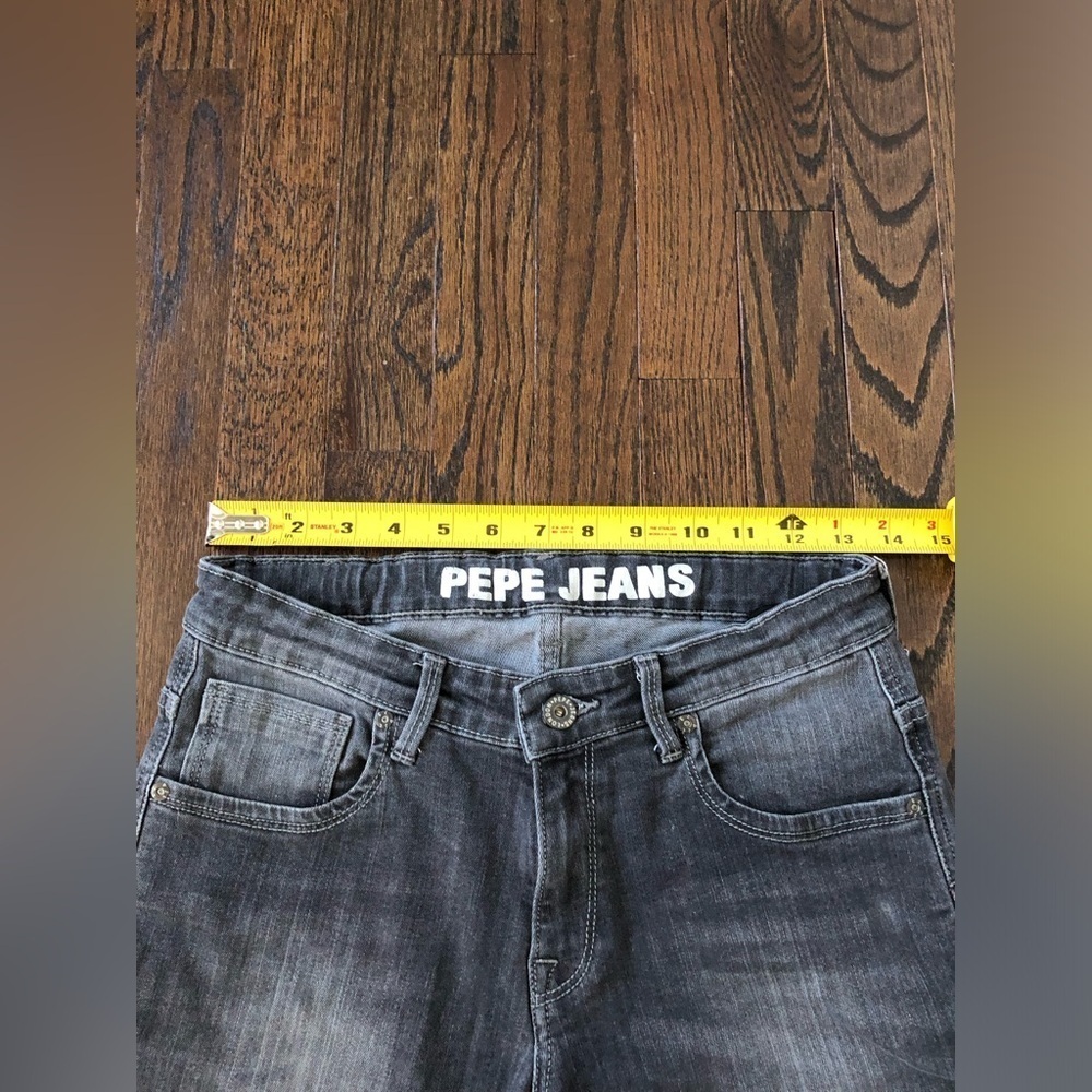 Pepe Jeans London Boys 14 Dakota Cashed Black Vintage Slim Fit Mid-Rise Jeans - Picture 10 of 12